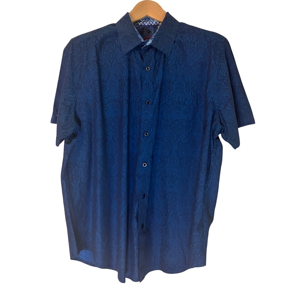 Robert Graham Paisley Navy Patterned Short Sleeve Shirt